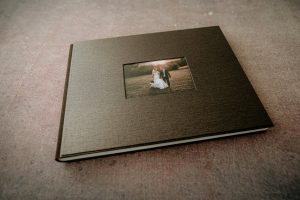 wedding photobook with photo frame cover