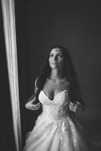 bride near window