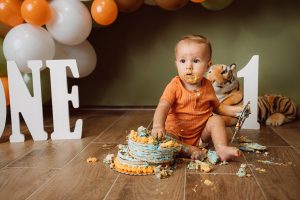 Prvi rodjendan studijsko fotografisanje Bijeljina, cake smash